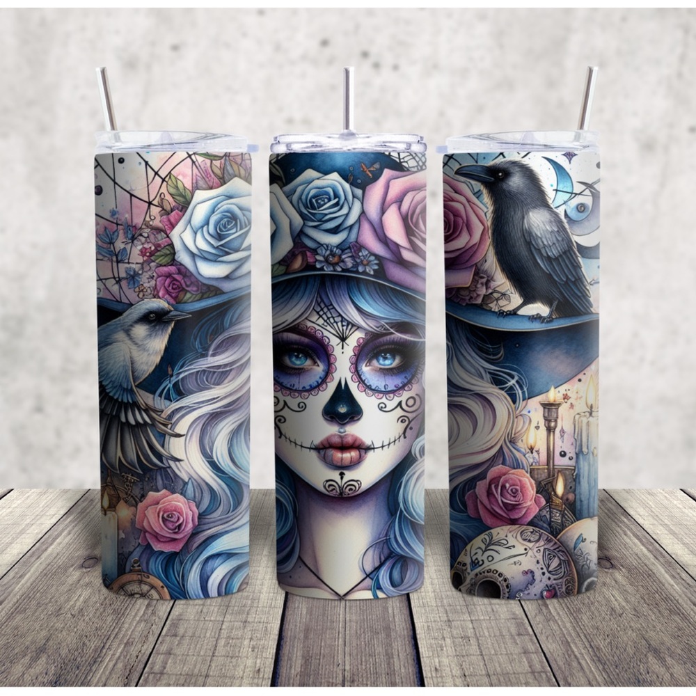 Colorful Sugar Skull Tumbler